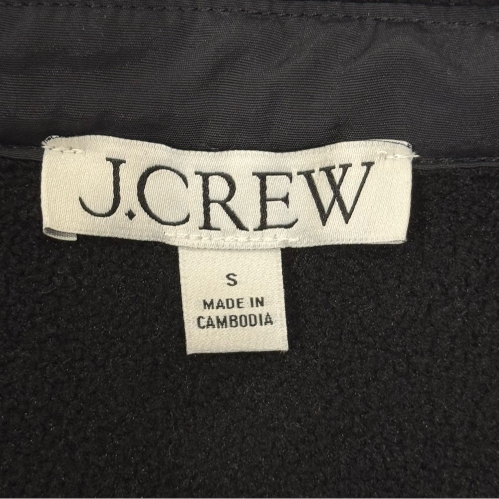 J.Crew Teddy Sherpa Lady Jacket Gold Buttons Small Black Preppy Classic Chic - Picture 9 of 15